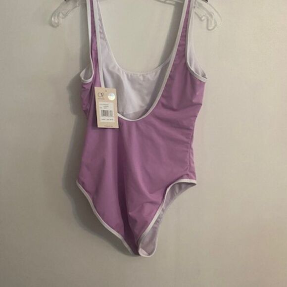 Ocean Pacific Lavendar 1 piece swimsuit, size L - Picture 2 of 3